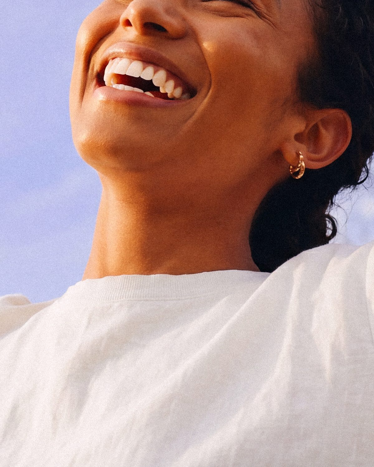 A natural, rested smile
